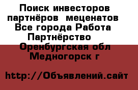 Поиск инвесторов, партнёров, меценатов - Все города Работа » Партнёрство   . Оренбургская обл.,Медногорск г.